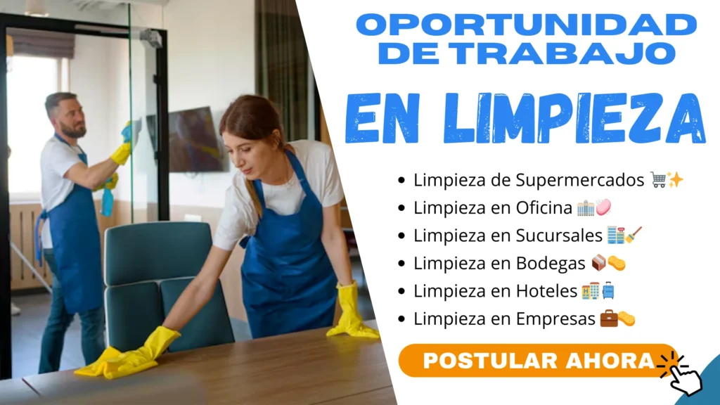 oferta laboral para personal de limpieza