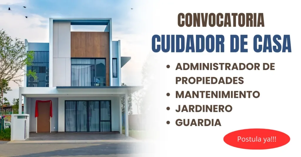 OFERTA LABORAL : CUIDADO DE CASA