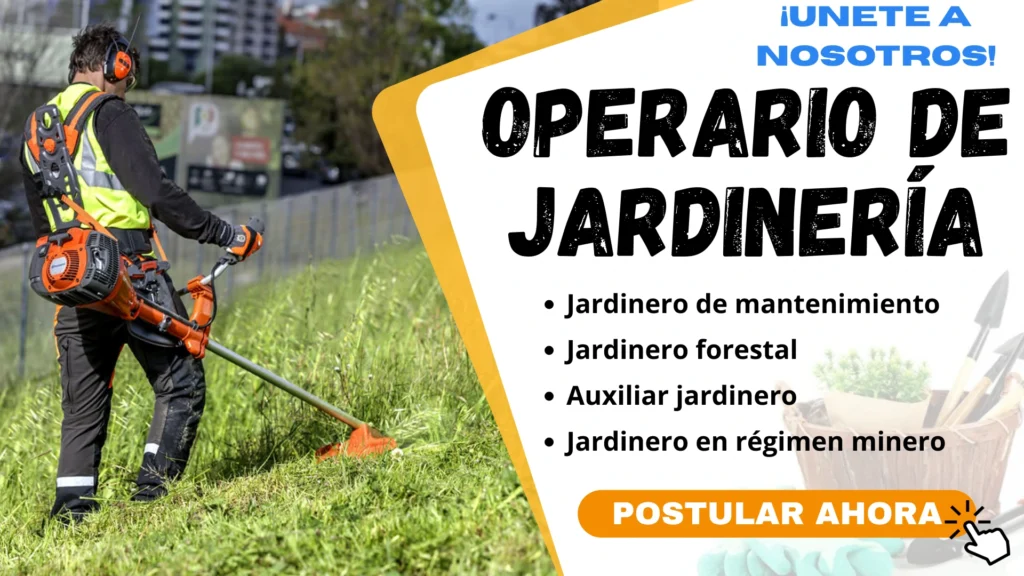 convocatoria de trabajo jardinero