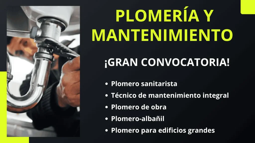 oferta laboral de plomero